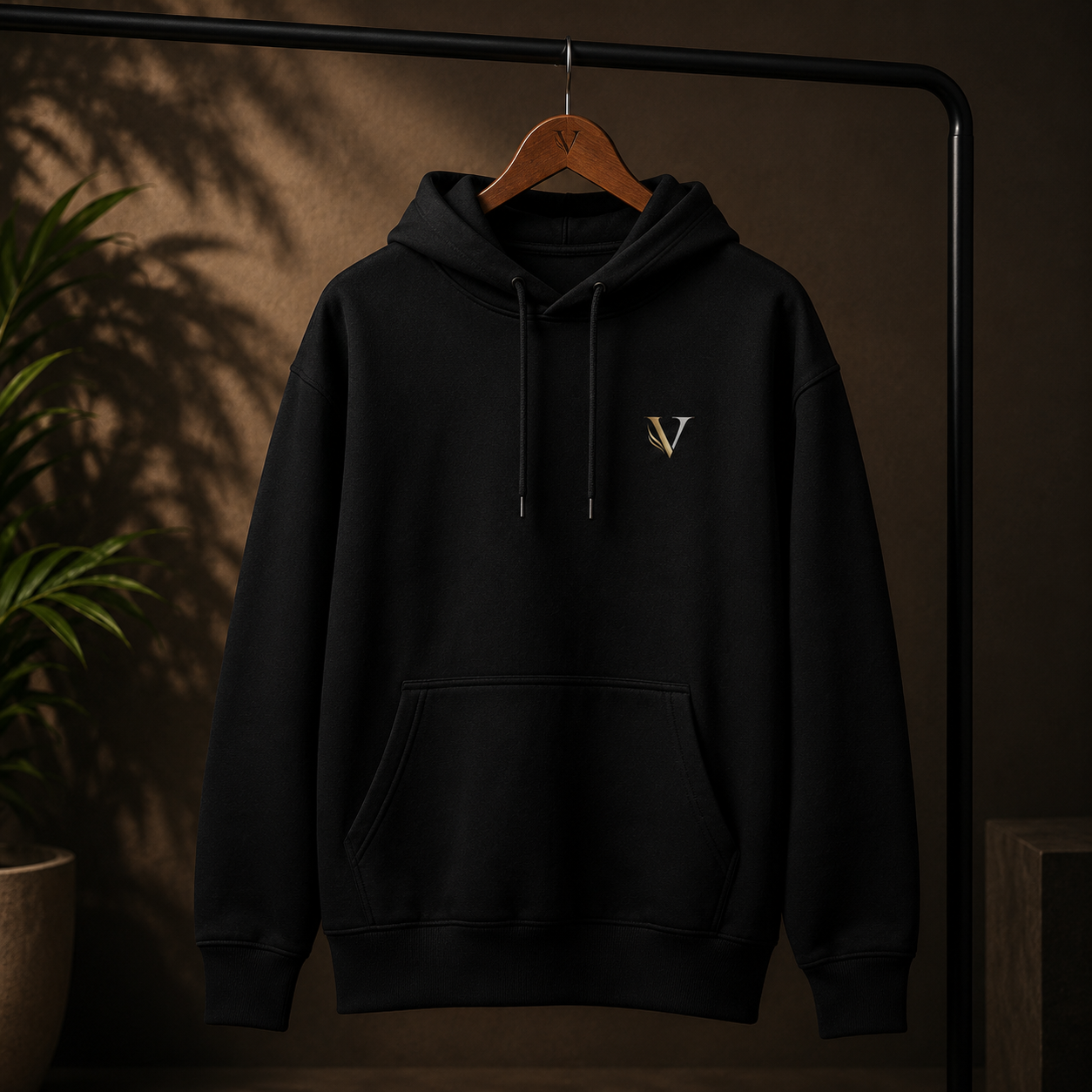 Vastrivo black hoodie for men